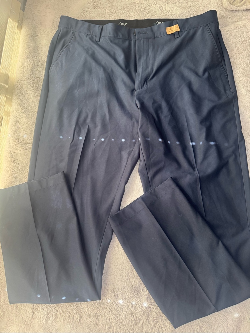 Greg Norman Collection Navy Dress Pants - Tailored Straight Fit